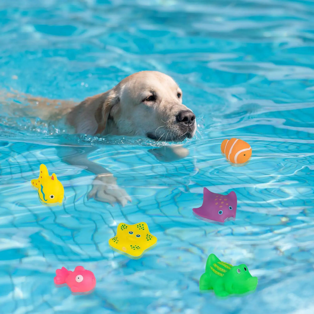 Interactive Squeaky Swimming Fish Cat Bath Toy | Pool Play Interactive Cat Toy Qme