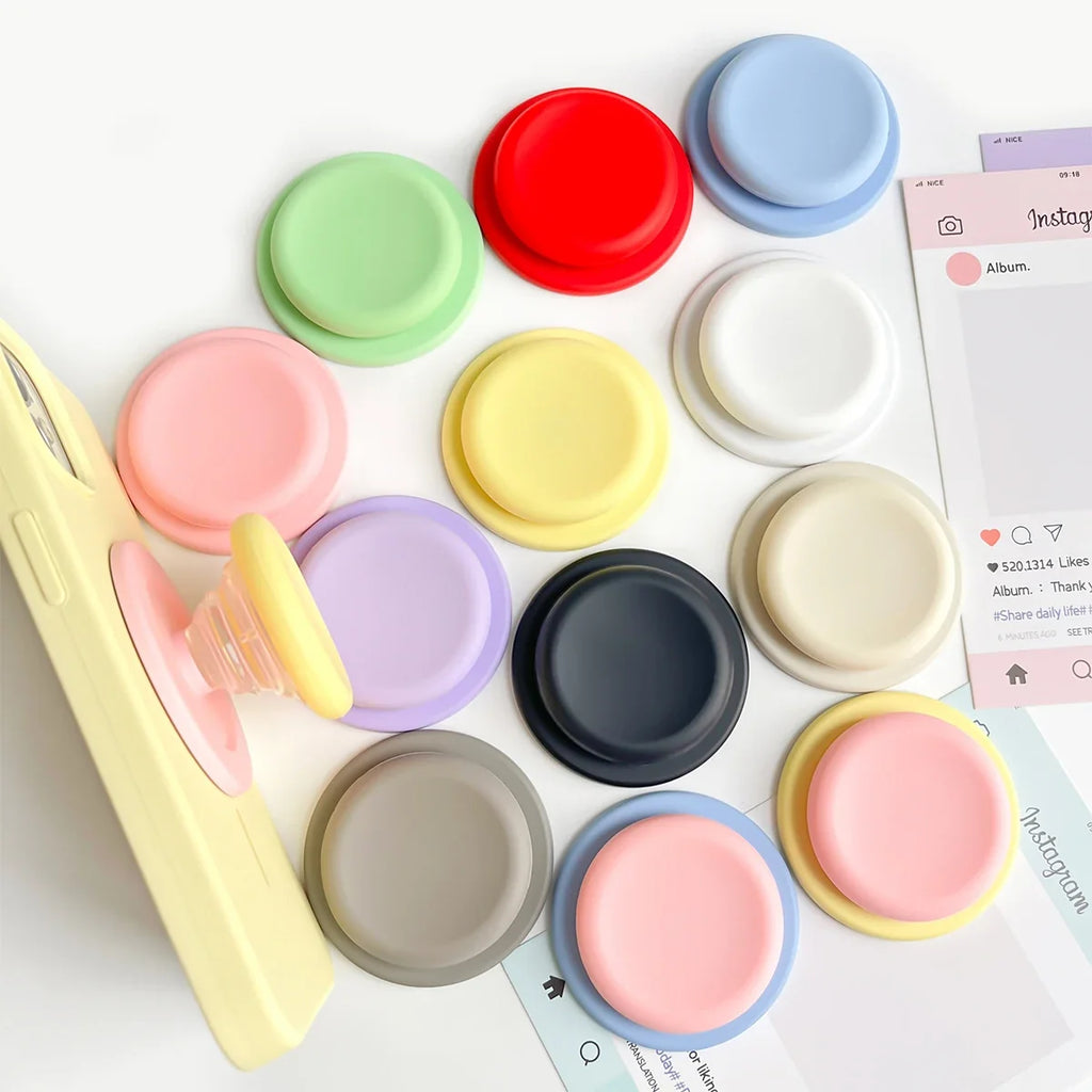 Macaron Silicone Magnetic Air Cushion Stand | Adhesive Backing Phone Stand Qme