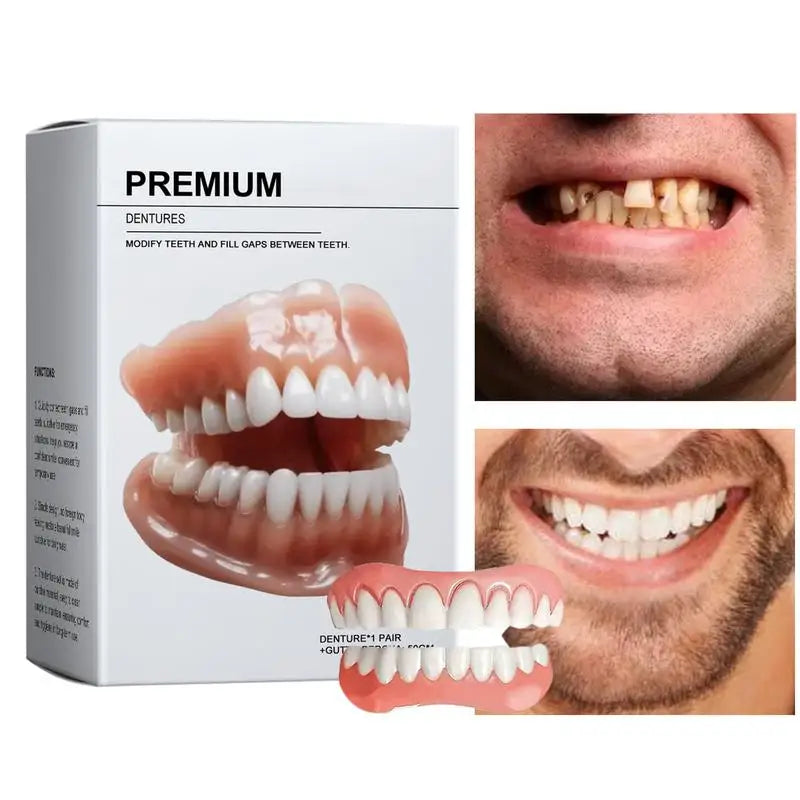 Soft Silicone Denture Liners – Upper & Lower Fake Teeth Fit Denture Liner Qme