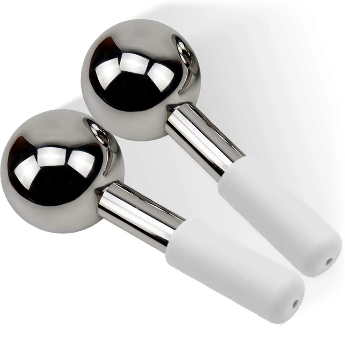 VIMYSHOW Stainless Steel Ice Globes – Cryo Face Roller Set of 2 Cryo Face Roller Qst 2pcs