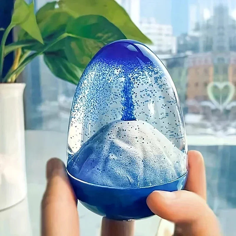 Eggshell Volcanic Eruption Floating Sand Acrylic Ornament Decorative Ornament Qme