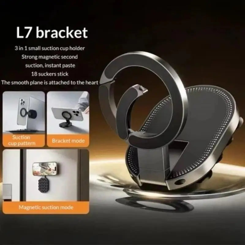 360° Rotatable 3-in-1 Magnetic Phone Holder Suction Mount Magnetic Phone Mount Qme