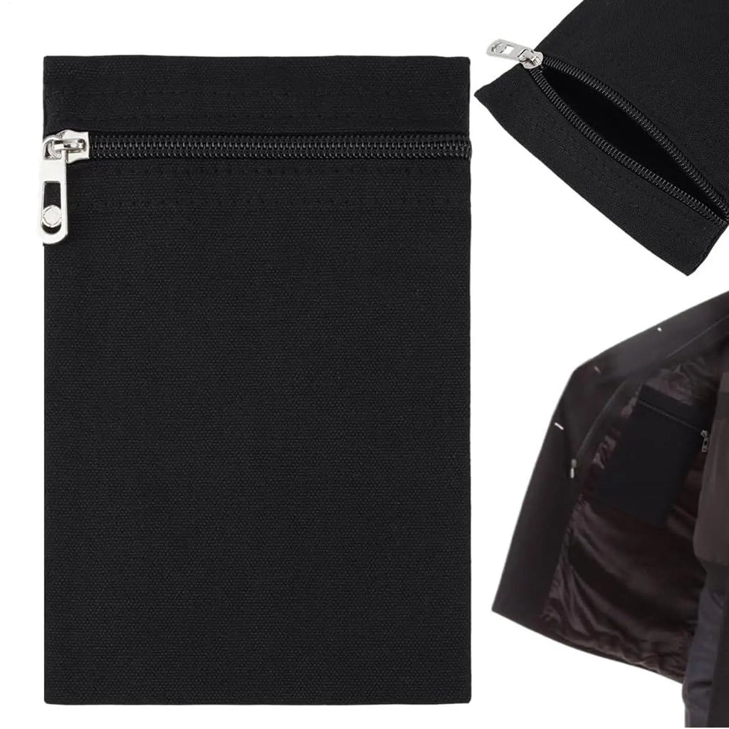 Anti-Theft Zipper Sew-In Inside Pocket for Jackets & Coats Sew-In Security Pocket Qme
