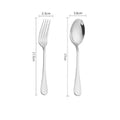 Stainless Steel Flatware Set – Spoon & Fork Cutlery 2-Piece Flatware Cutlery Set Qme Silver