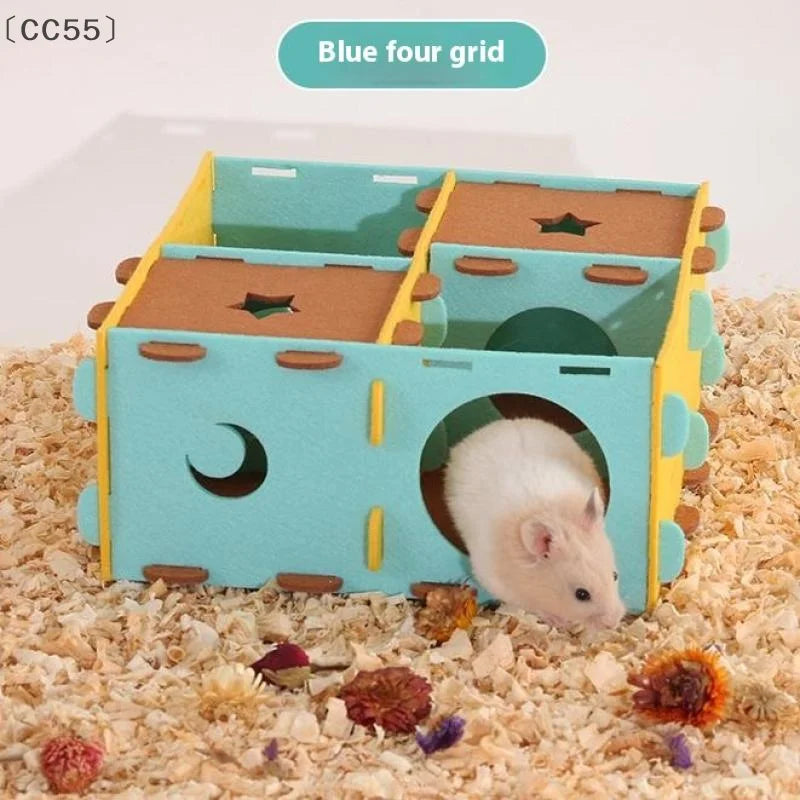 Felt Maze Hide Nest – Hamster Tunnel Toy & Small Pet Hideout Small Pet Hideout Qst