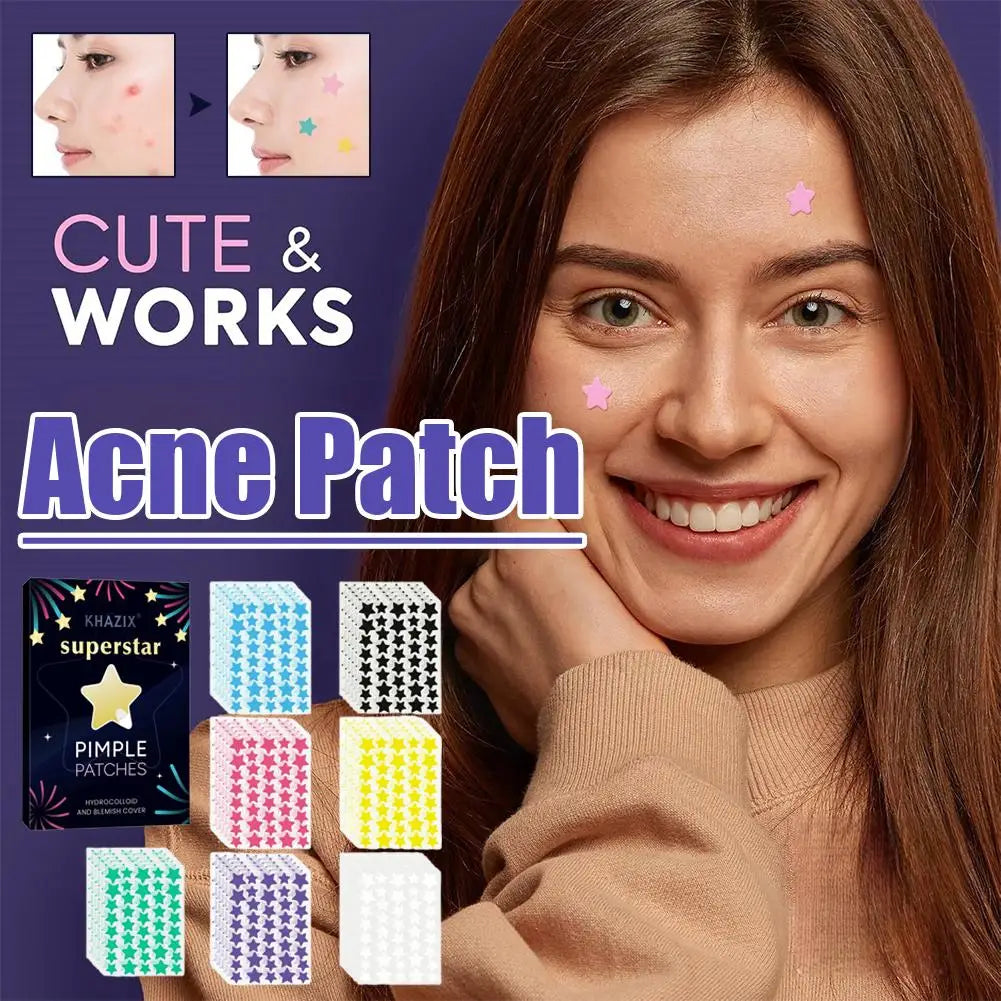 Colorful Star Pimple Patches – 240 Cute Hydrocolloid Blemish Dots Hydrocolloid Pimple Patches Qme
