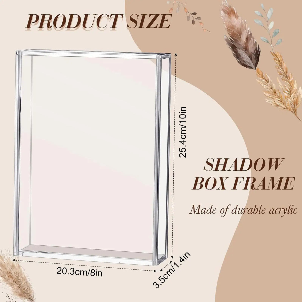 Clear Memory Box Display Case – Flowers & Photos Holder Keepsake Display Case Qme
