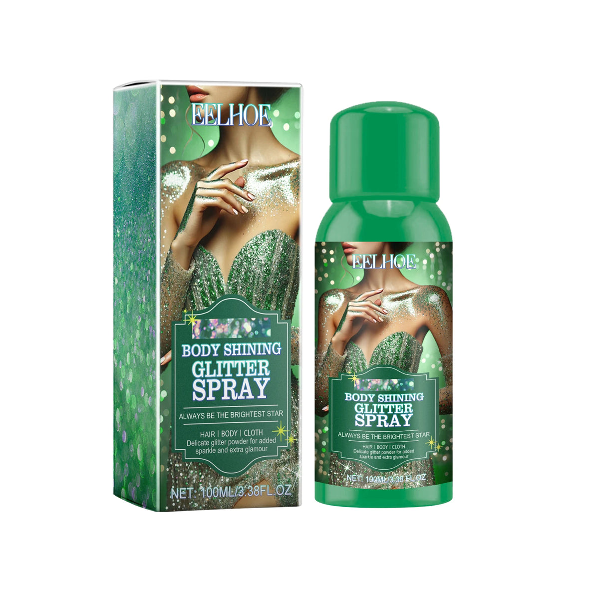 Eelhoe Highlighter Body Spray – Shimmer Glow, Long-Lasting Body Shimmer Spray Qst 100ml