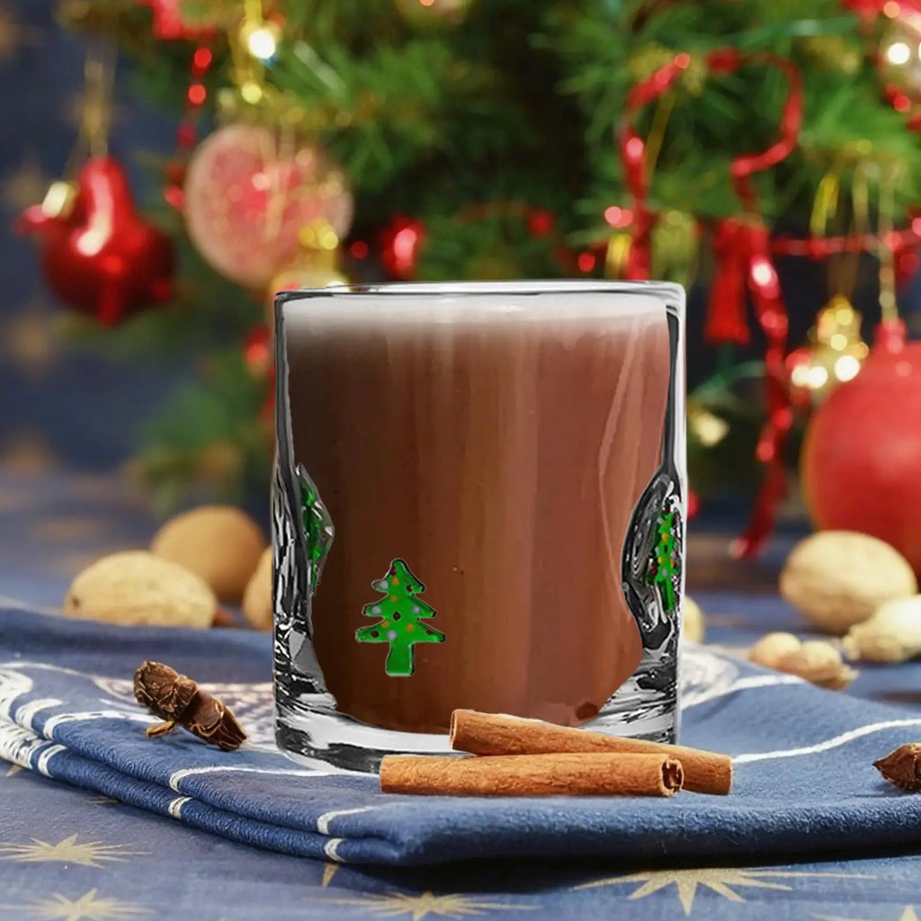 Christmas Crystal Glass Coffee Cup – Reusable 401-500ml Drinkware Crystal Glass Cup Qme