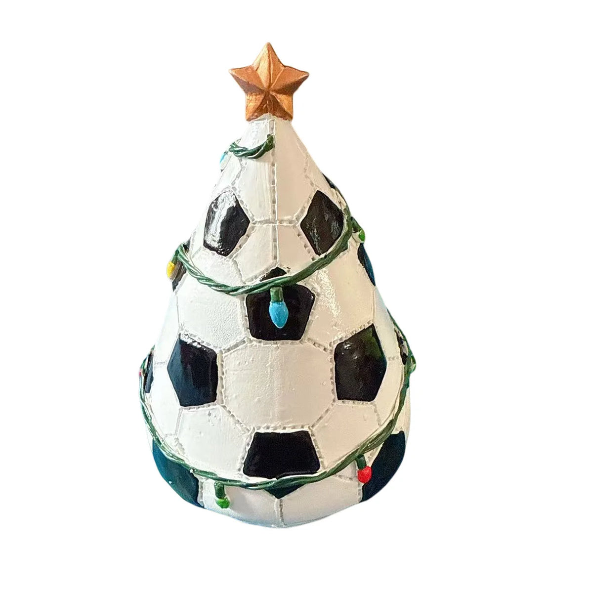 Sports Resin Christmas Tree – Football & Basketball Tabletop Decor Resin Christmas Tree Qme Beige One Size