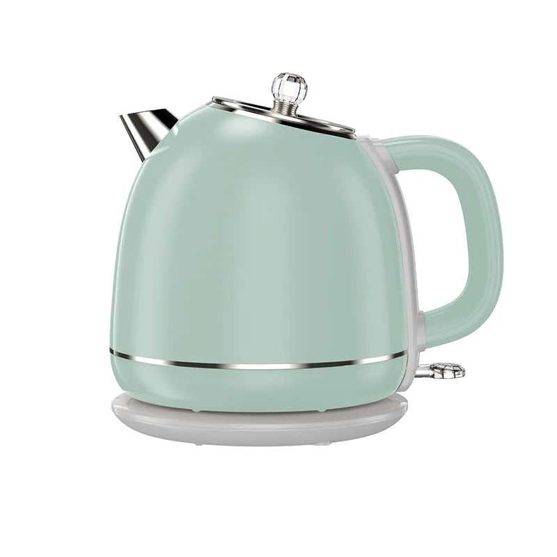 European Retro Electric Kettle – 304 Stainless Steel Double Layer Electric Kettle Qst light green EU