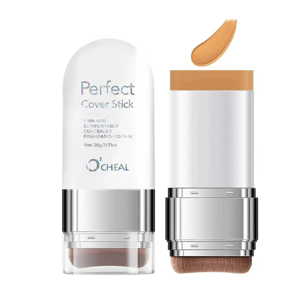 Perfect Cover Stick Concealer Foundation | Natural Coverage Concealer Foundation Stick Qme Deep Wheat CN