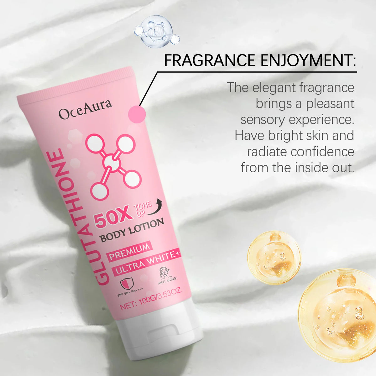 OceAura Brightening Body Lotion – Even Tone & Moisturizer Body Brightening Lotion Qst