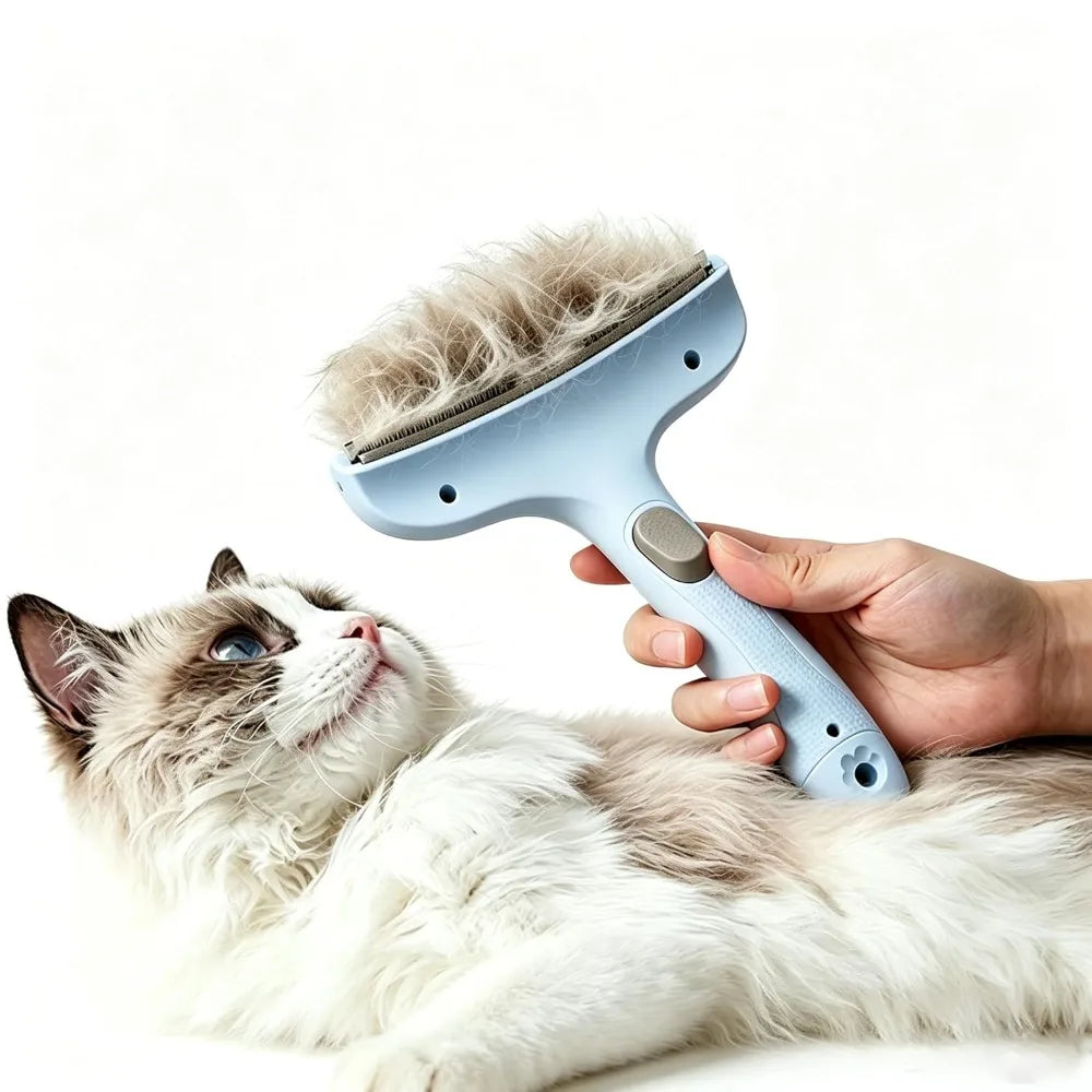 Professional Curved Pet Deshedding Comb & Grooming Brush Pet Deshedding Brush Qme
