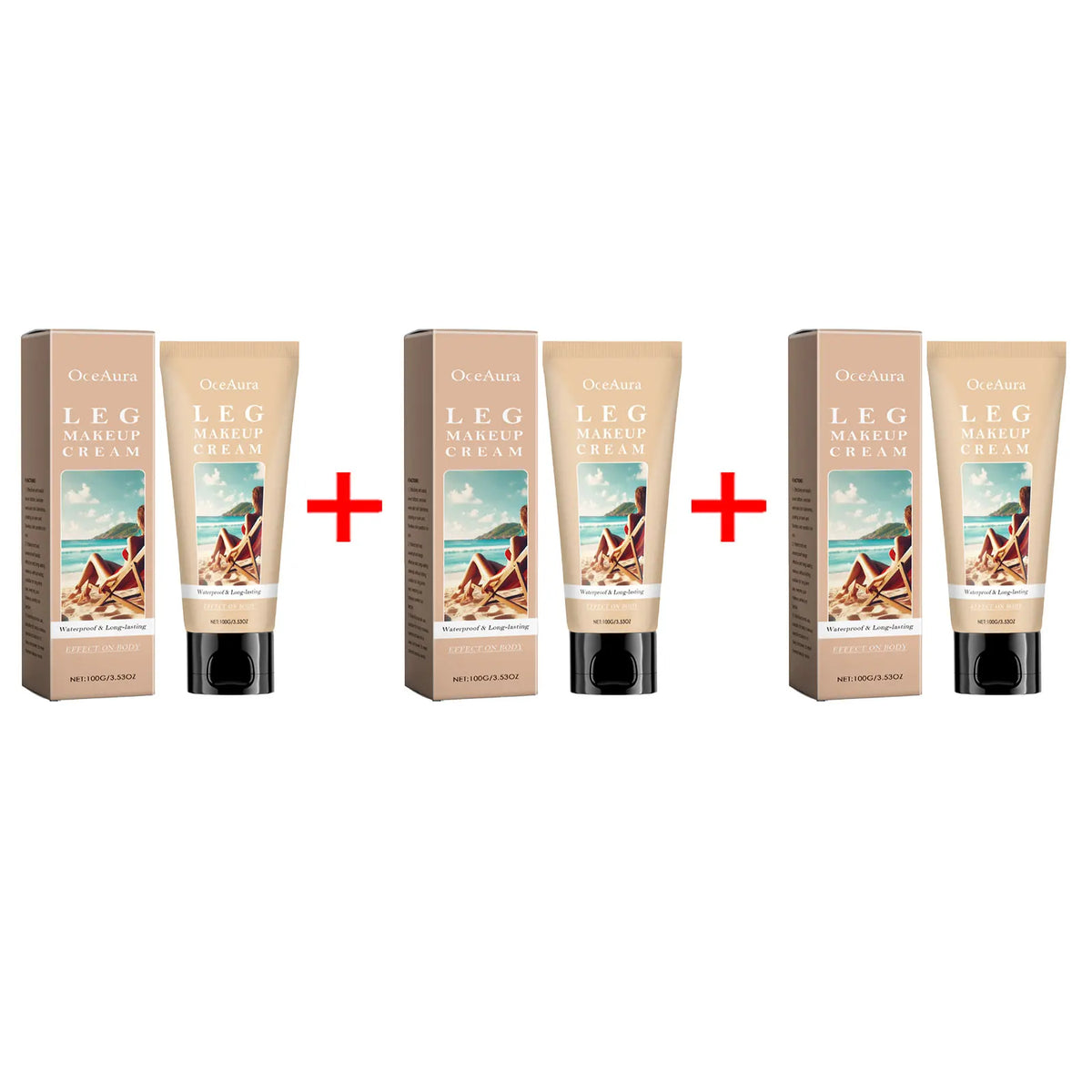 OceAura Leg Makeup Body Lotion – Waterproof Body Foundation Body Makeup Foundation Qst A X 3PCS