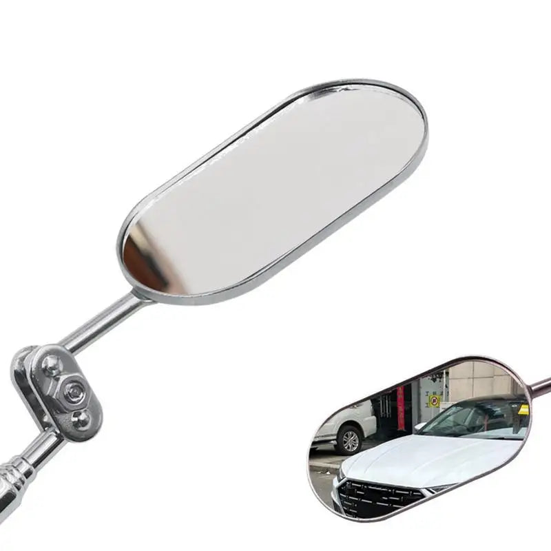 Telescopic Inspection Mirror with LED Light, 360° Rotating Inspection Mirror Qst
