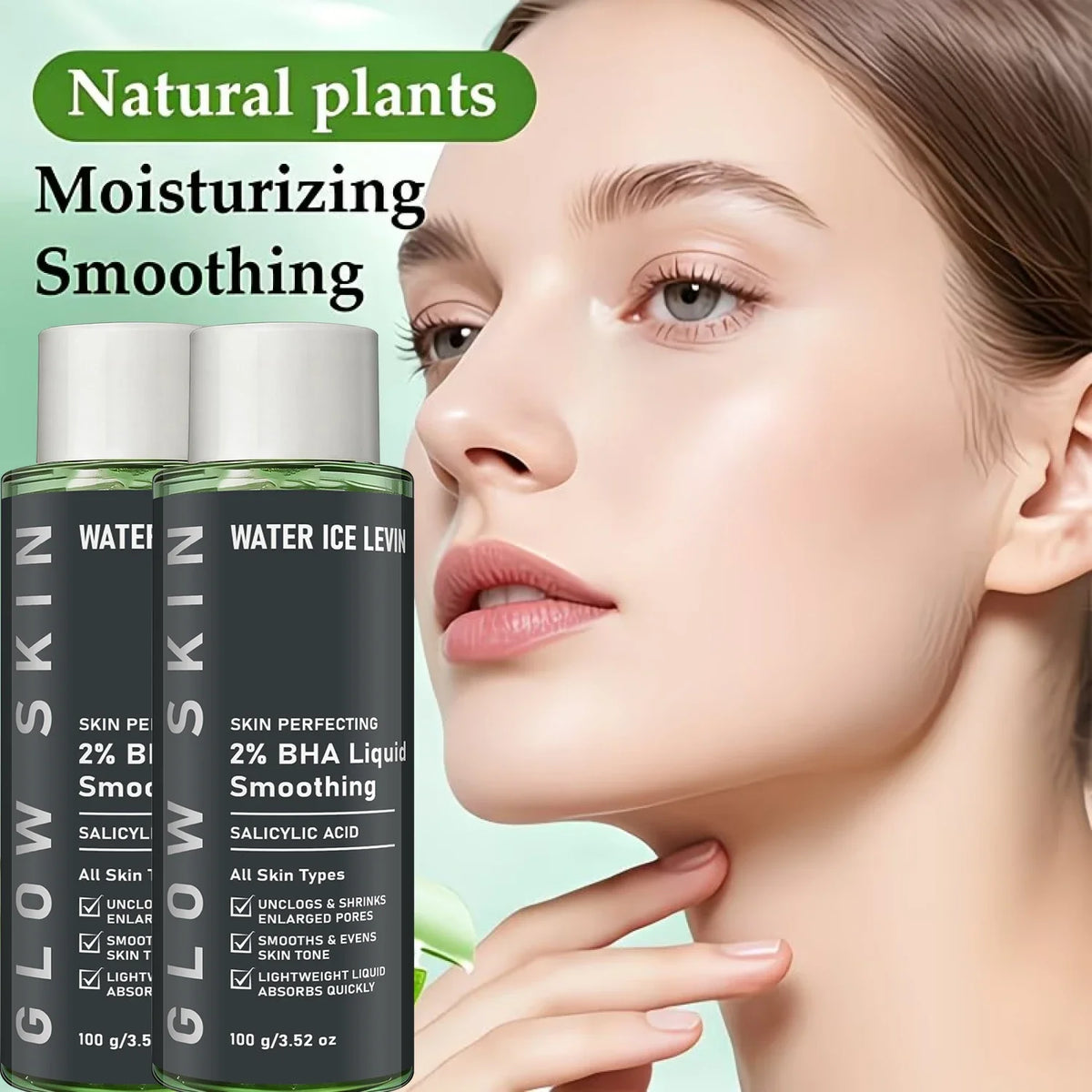 BHA Salicylic Acid Gel with Aloe Vera & Collagen | Glow Skin 2 BHA Facial Gel Qme