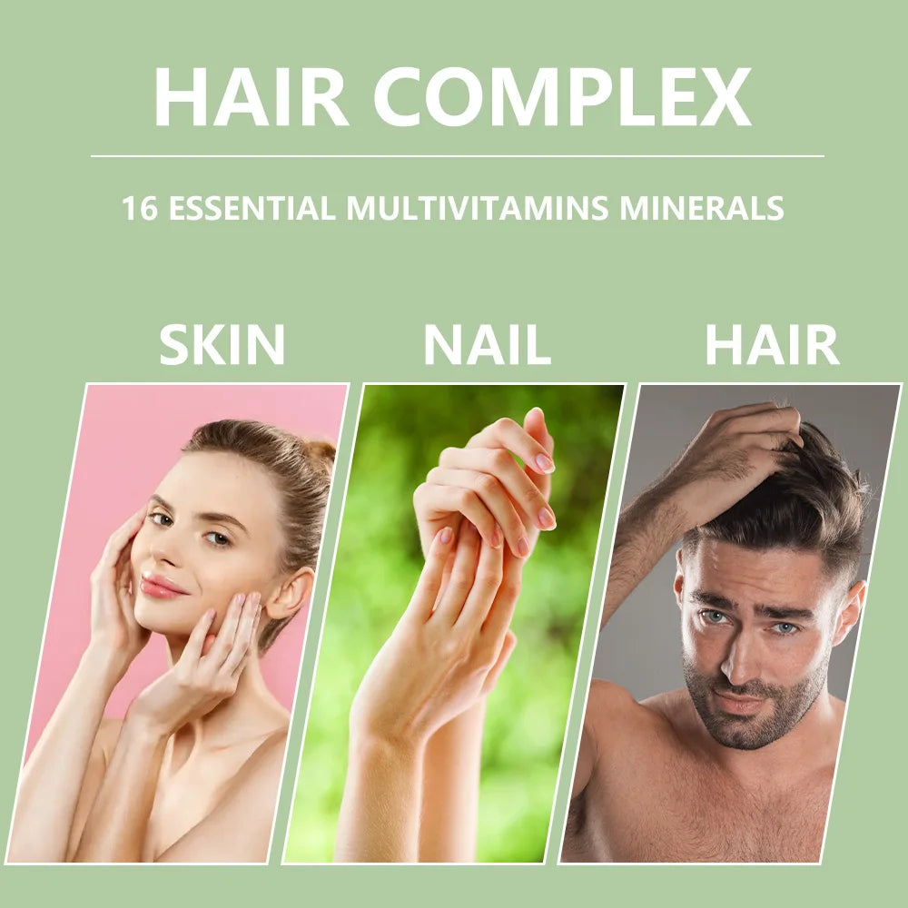 Hair Growth Supplement – Biotin, Vitamins A B C D E, Zinc & Iron 120ct Hair Growth Supplement Qst