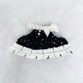 Labubu Doll Strapless Layered Chiffon Dress | Luxury Outfit Doll Clothing Qme black