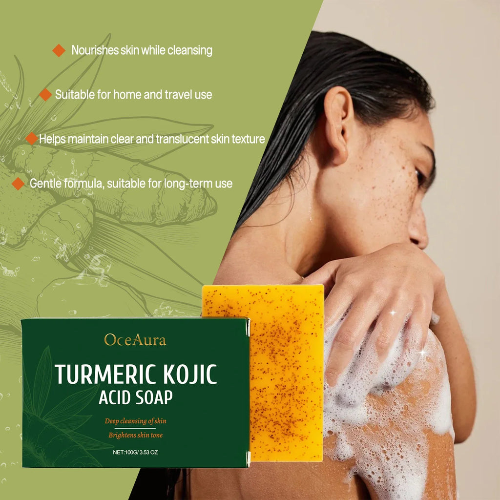 Turmeric Kojic Acid Brightening Soap – Dark Spot Cleansing Bar Brightening Soap Bar Qme