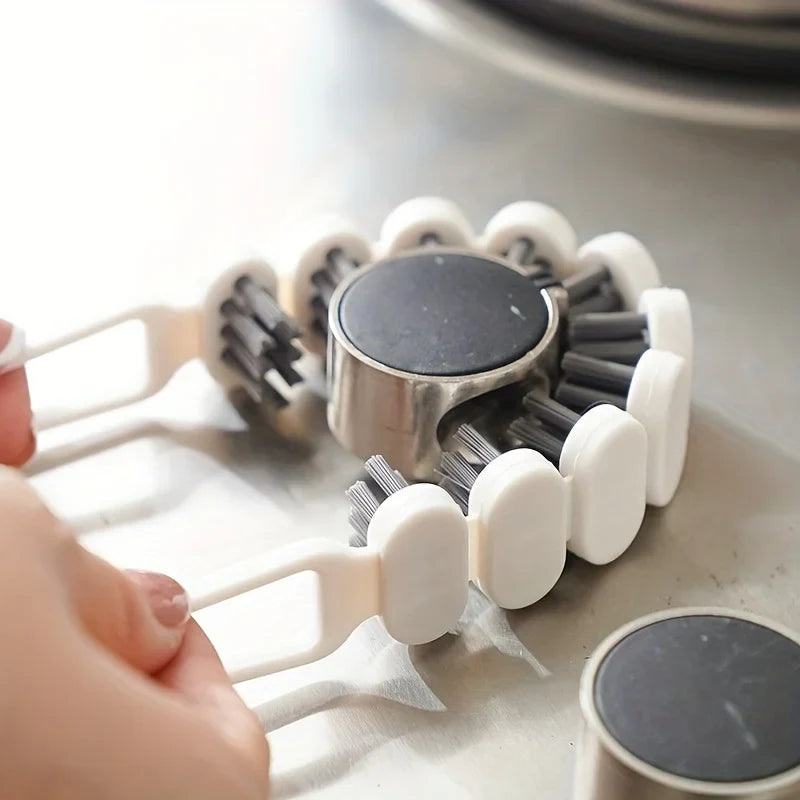 Bendable Crevice Cleaning Brush – Soft Bristle for Tub & Tile Crevice Cleaning Brush Qme White