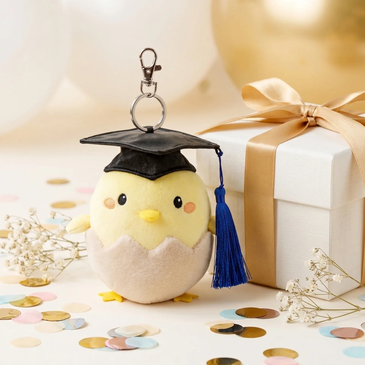 Graduation Egg Plush Keychain Bag Charm Accessory Plush Keychain Charm Qme