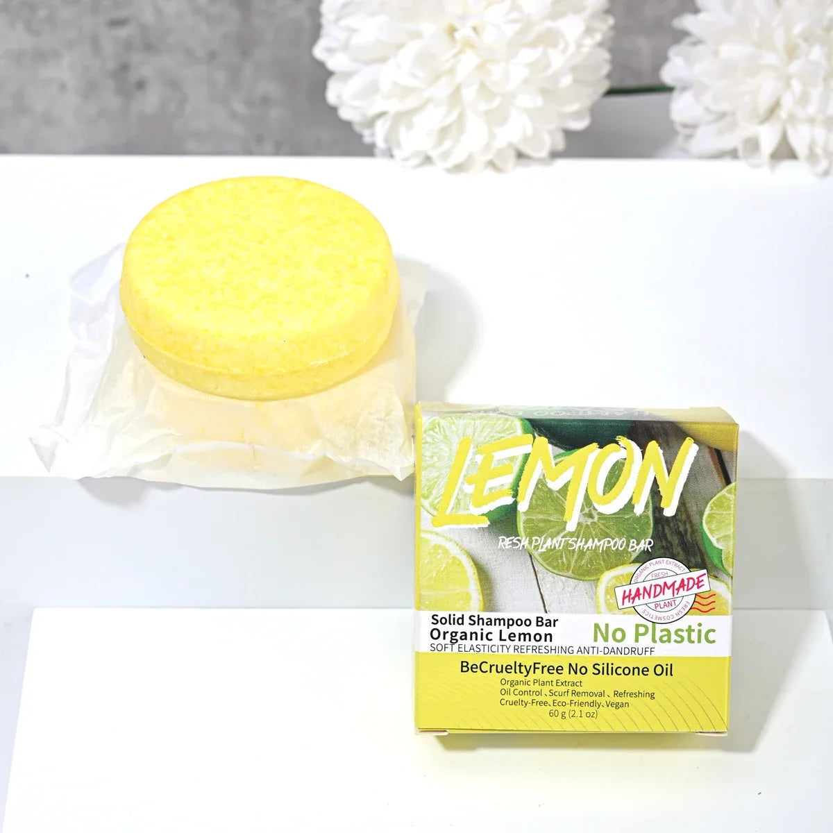 Lemon Essential Oil Handmade Hair Soap – Oil Control & Scalp Hair Washing Soap Qme