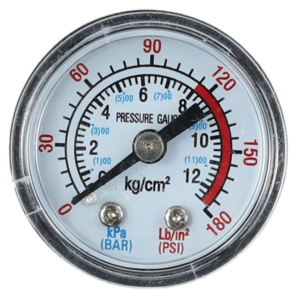 Air Compressor Pressure Gauge 0–180 PSI 0–12 Bar 1/8" NPT Pressure Gauge Qme