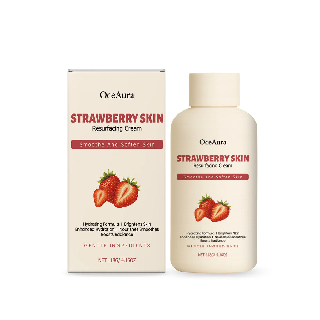 OceAura Strawberry Body Cream – Moisturizing Softening Lotion 118g Body Moisturizer Cream Qst 118g
