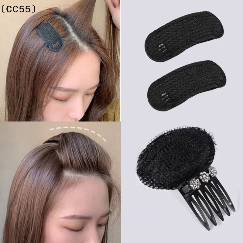 Rhinestone Fluffy Sponge Hair Clip – Volume Base Bun Pin Hair Styling Clip Qst