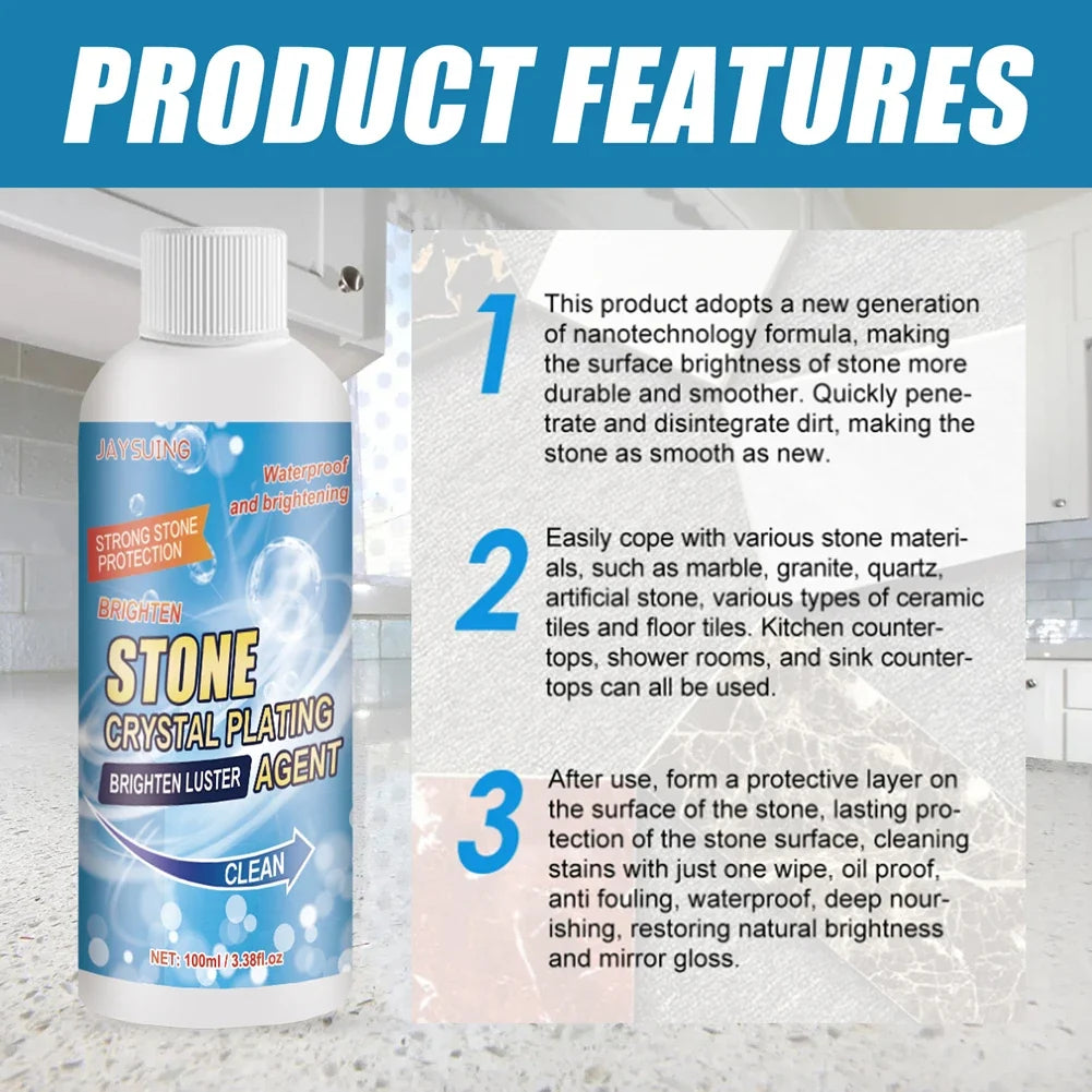 Stone Nano Crystal Plating Agent – Marble & Stone Cleaner Stone Surface Cleaner Qme