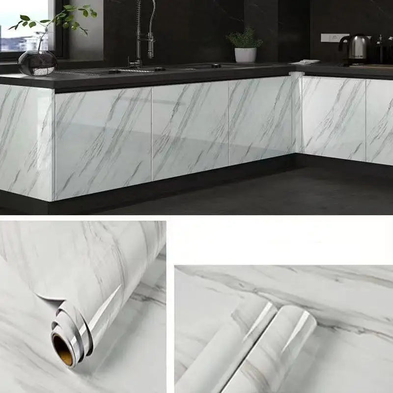 Marble Peel & Stick Wall Sticker – Waterproof PVC Wallpaper Peel & Stick Wallpaper Qme