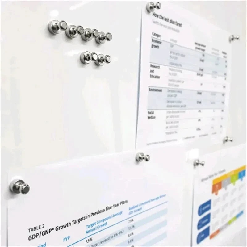 Strong Neodymium Magnetic Nails – Whiteboard & Fridge Magnets 10pc Whiteboard Magnets Qme
