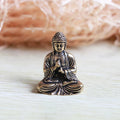 Pure Brass Shakyamuni Buddha Miniature Figurine | Home Decor Buddha Figurine Qme Copper