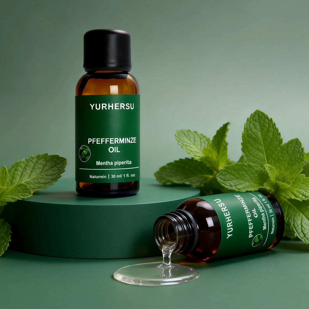 YURHERSU Peppermint Essential Oil 30ml – 100% Pure Essential Oil Qst