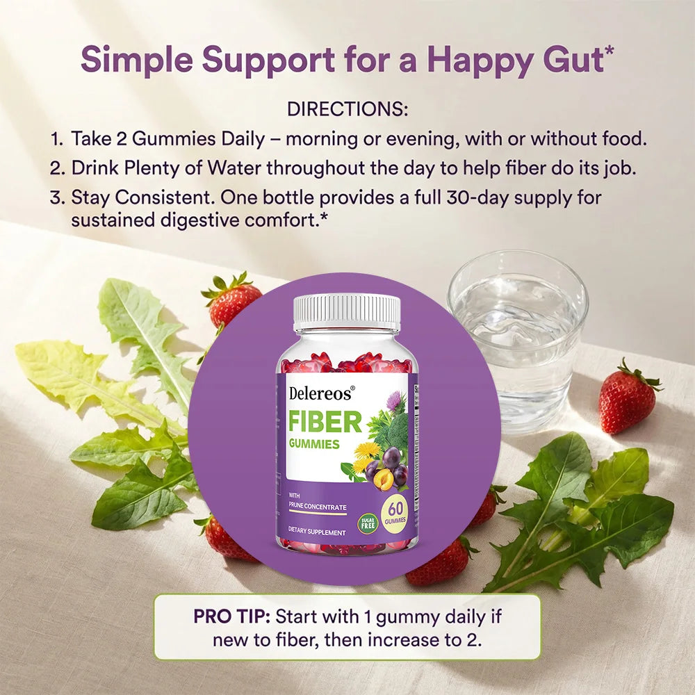 Sugar-Free Prebiotic & Probiotic Fiber Gummies | ZENVITALIZE Probiotic Fiber Gummies Qst