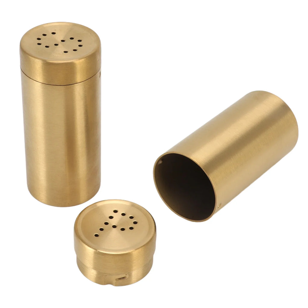 Stainless Steel Gold Spice Shaker Jars – Rustproof Set of 2 Spice Shaker Jar Qme