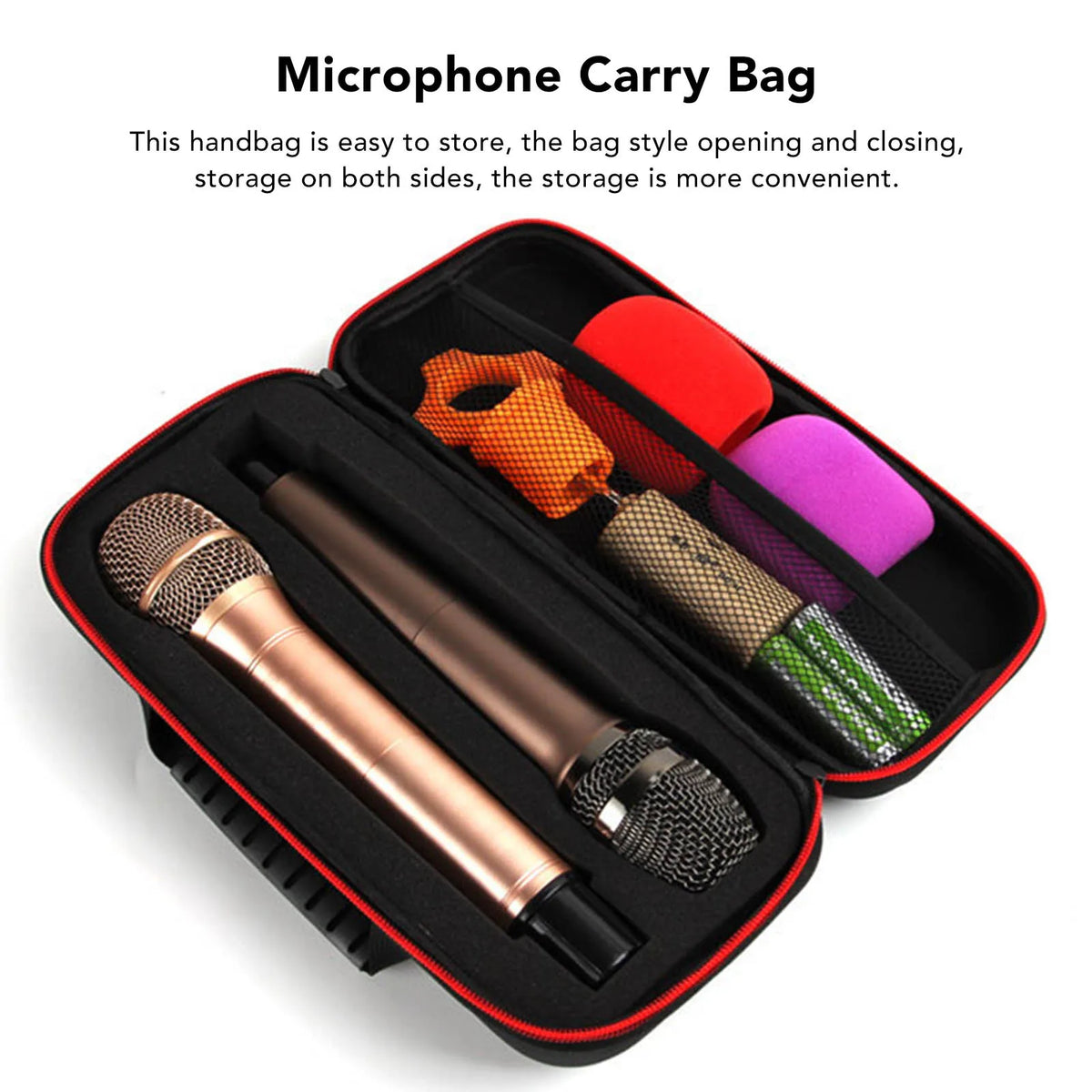 EVA Shockproof Wireless Microphone Storage Case Bag Microphone Storage Case Qst
