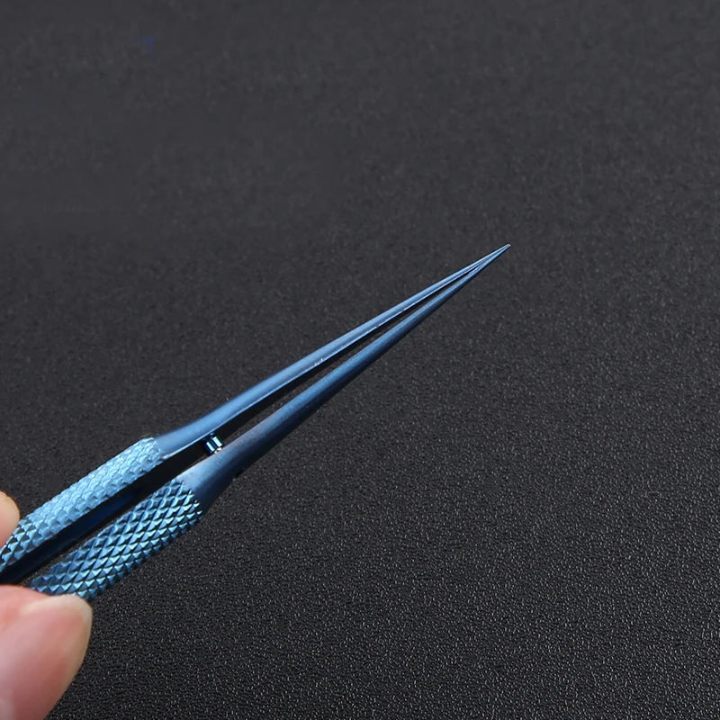 Qme Titanium Stainless Steel Micro Tweezers – Straight & Elbow Precision Tweezers Qme