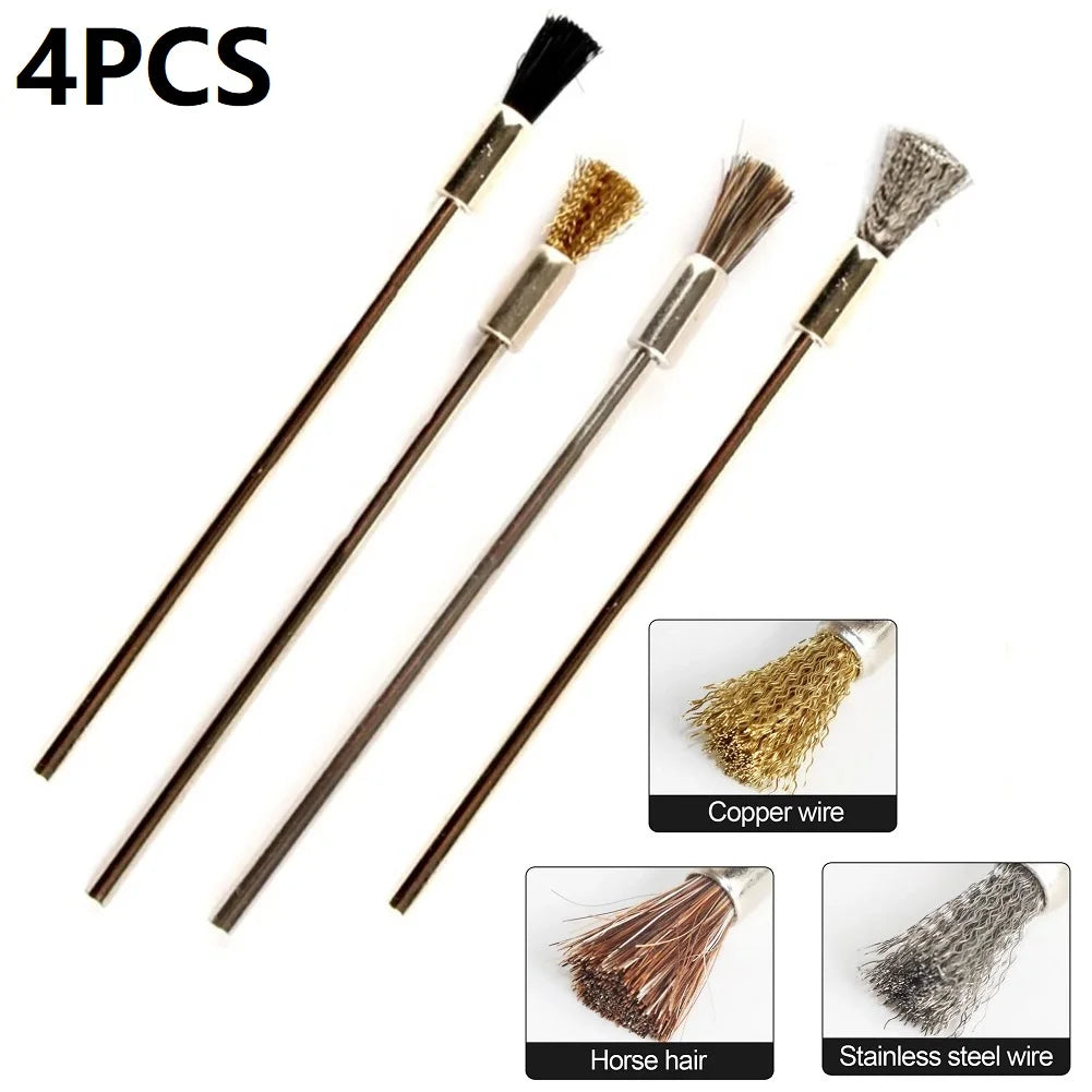 Steel Wire Wheel Brush Set | Rotary Polishing & Cleaning Tool Rotary Wire Brush Set Qme Default Title