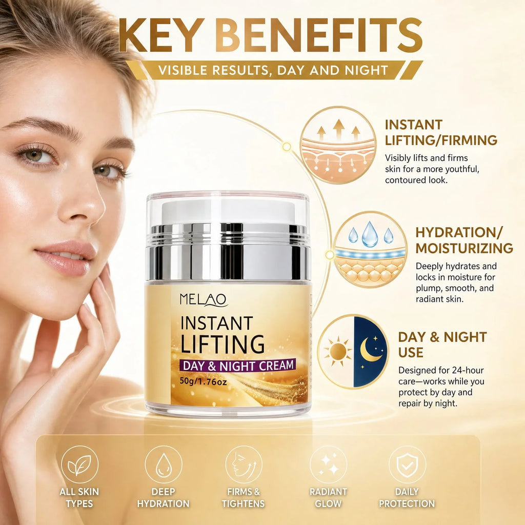 MELAO Instant Lifting Day & Night Firming Face Moisturizer Firming Face Cream Qme