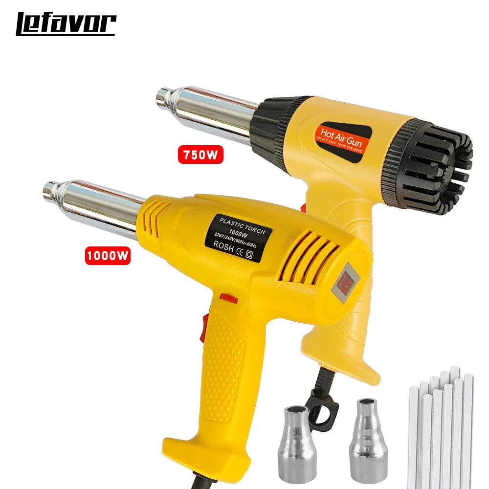 750–1000W Hot Air Welding Gun | Adjustable Temp Plastic Repair Hot Air Welding Gun Qme