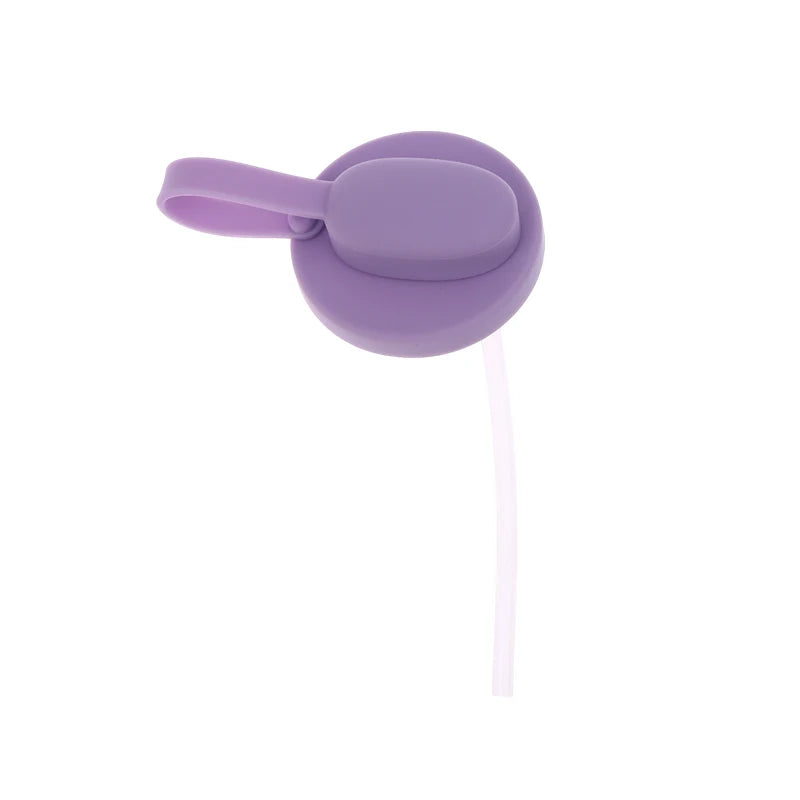 Reusable Silicone Soda Can Cover with Straw – BPA-Free Lid Silicone Can Cover Qst Purple