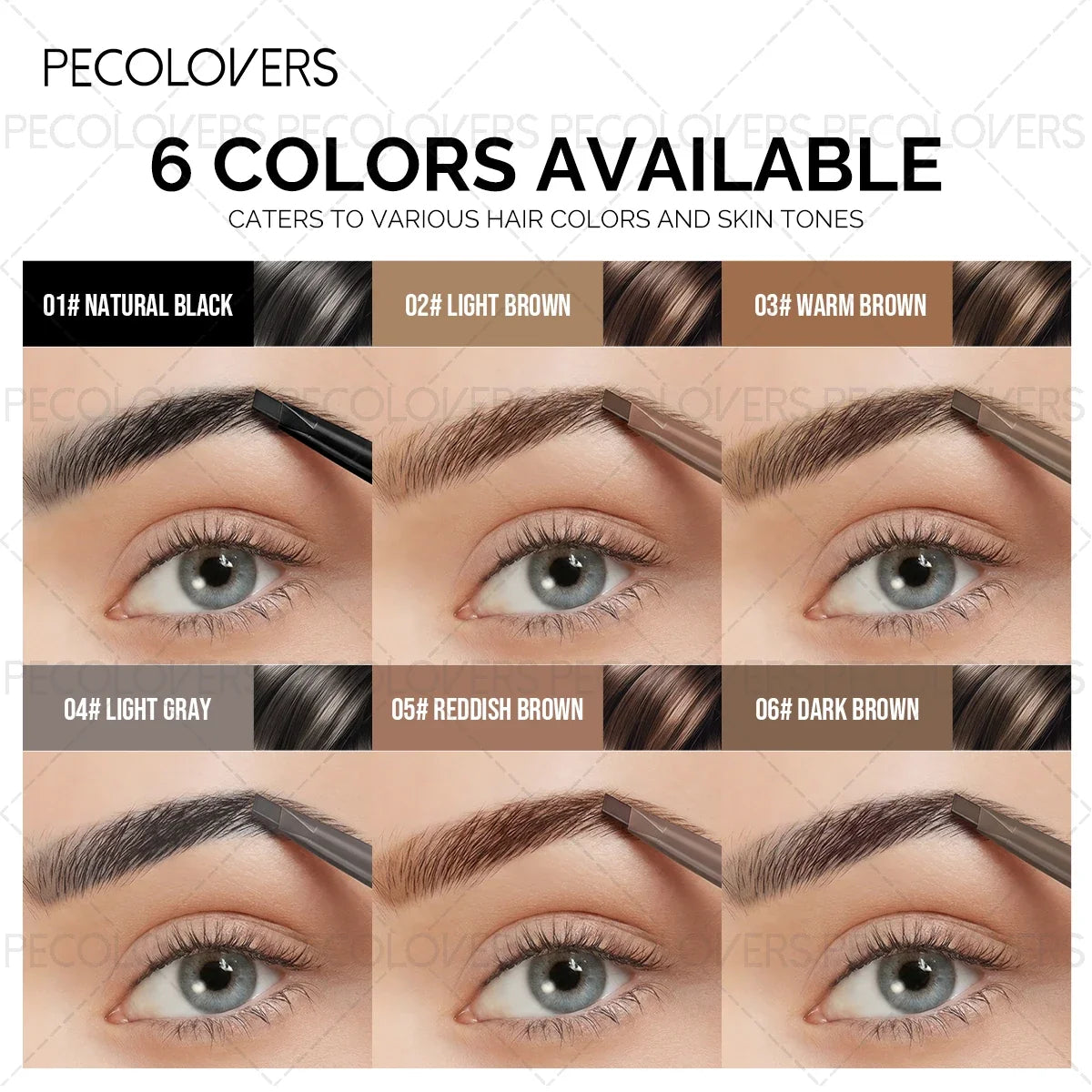 Double-Ended Waterproof Eyebrow Pencil – Fills & Defines Brows Eyebrow Pencil Qme
