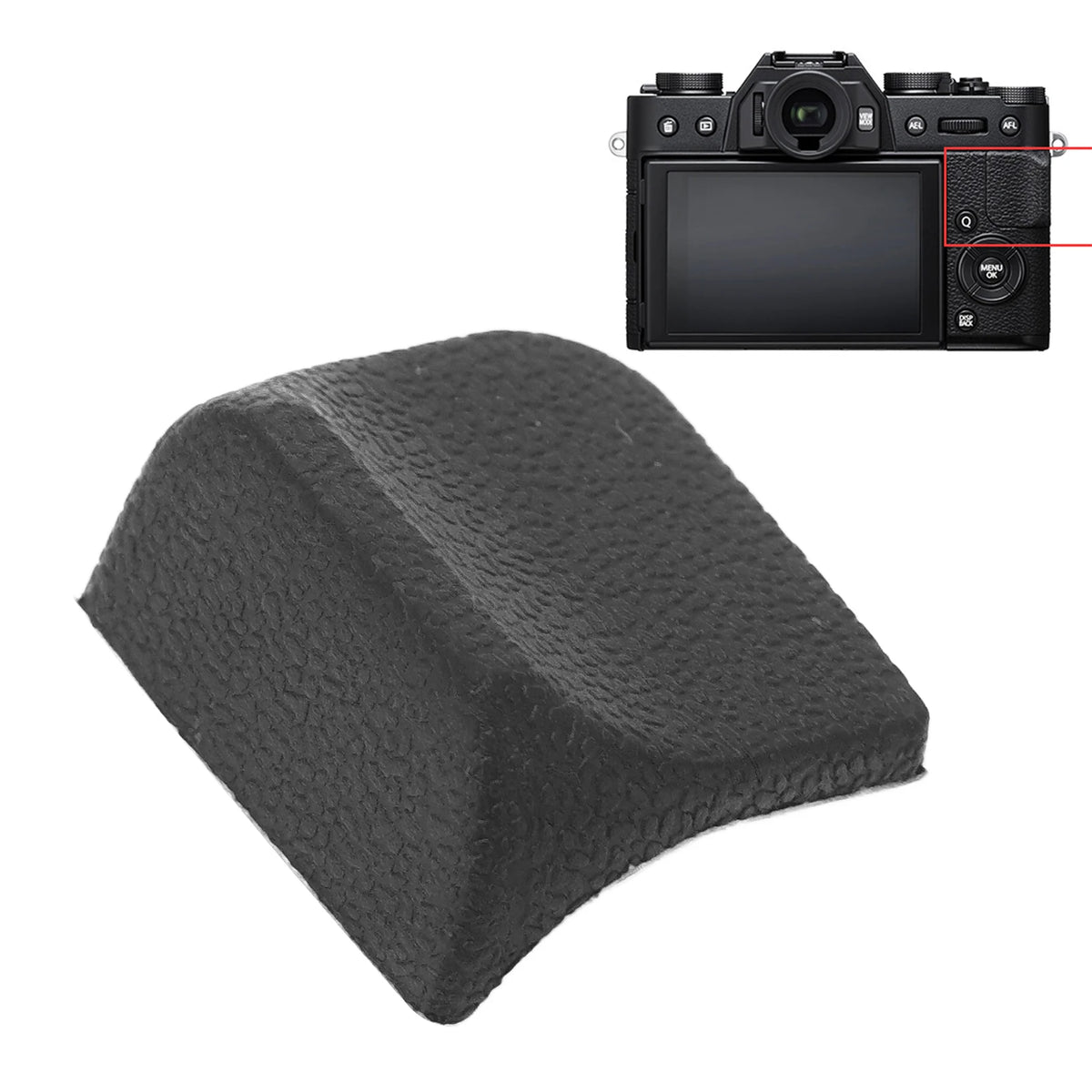 Thumb Rubber Back Cover Replacement for Fujifilm XT10 XT20 Camera Replacement Part Qst