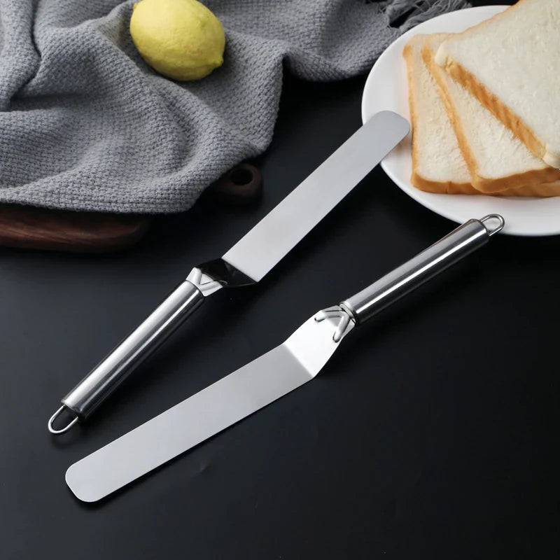 Stainless Steel Cake Icing Spatula – 6 & 8 Inch Frosting Set Cake Icing Spatula Qme