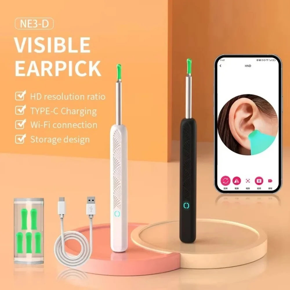 Smart Visual Ear Cleaner HD Camera WiFi USB | App-Controlled Ear Cleaning Tool Qme