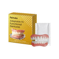 Silicone Fake Teeth Full Set – Realistic Upper & Lower Dentures Cosmetic Denture Set Qst 1 Set
