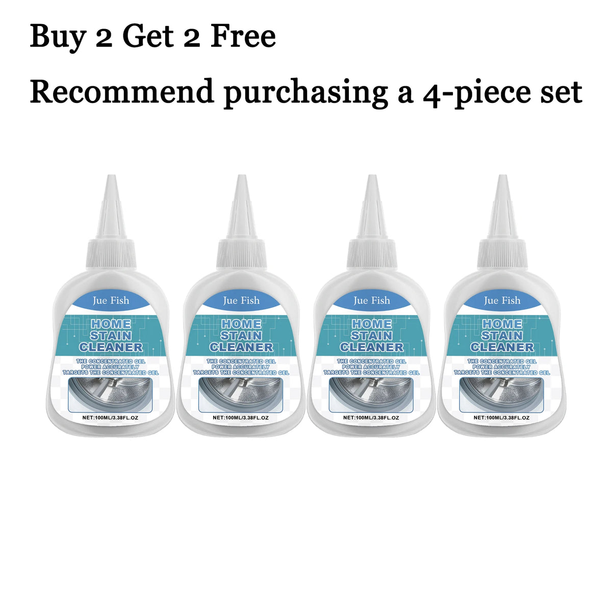 Multipurpose Mildew & Stain Remover Gel 100g | Jue-Fish Household Cleaning Gel Qst 4 pcs