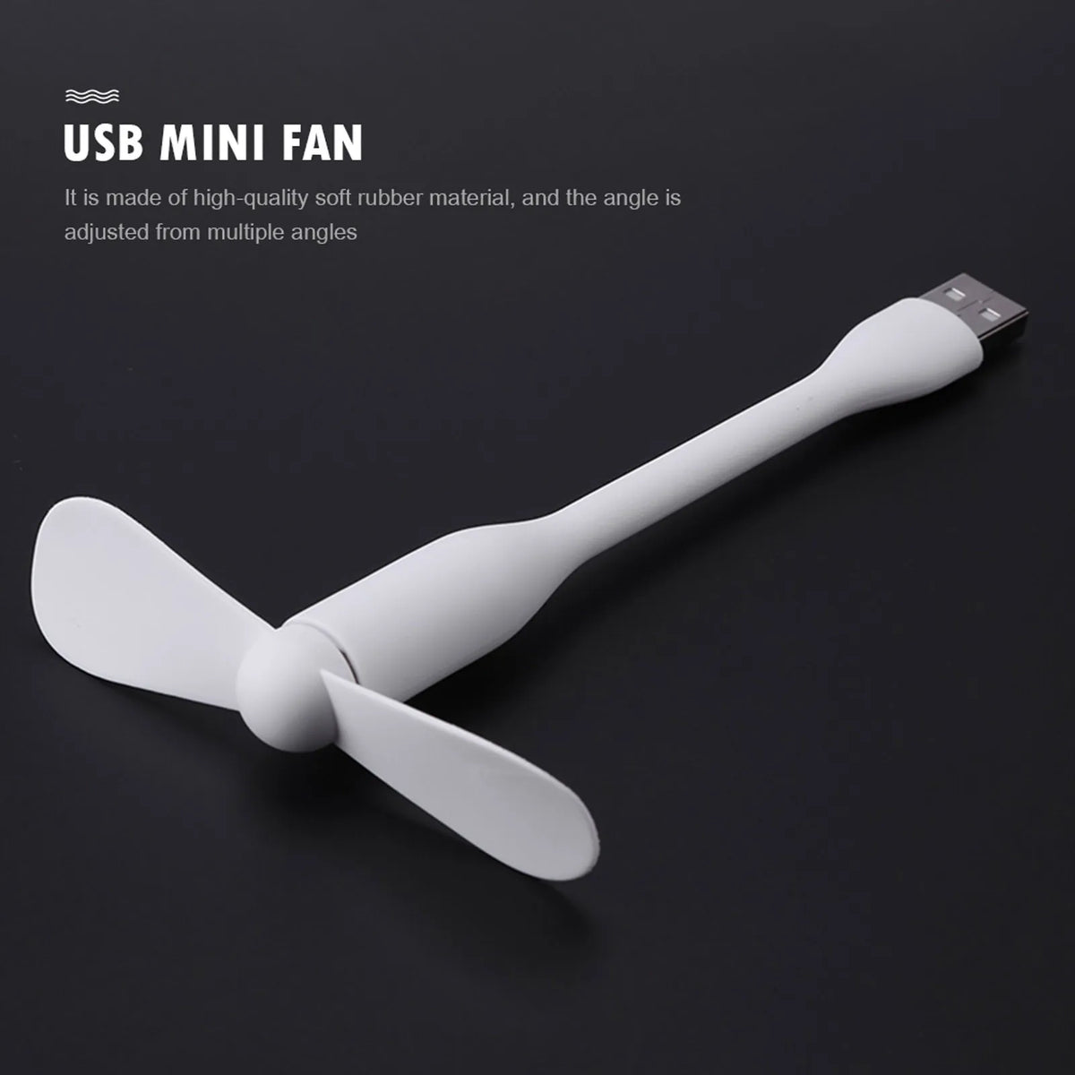 USB Flexible Mini Fan – Portable for Laptop & Power Bank USB Mini Fan Qme
